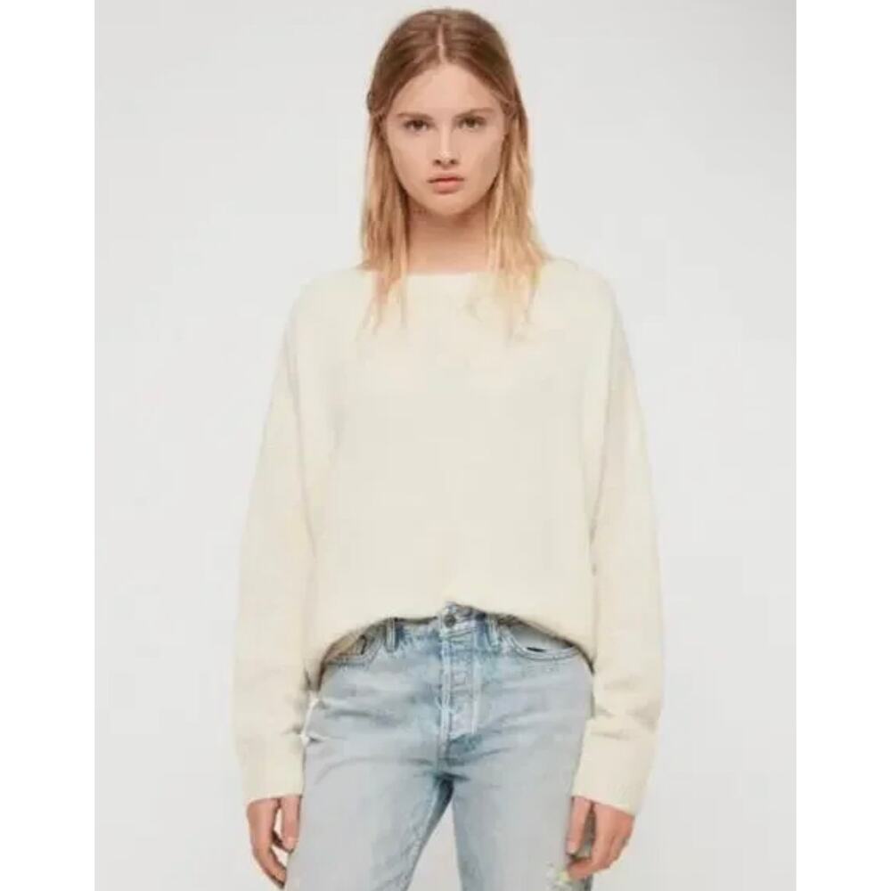 All Saints‎ Aris Jumper Sweater Alpaca Chalk White Size Small